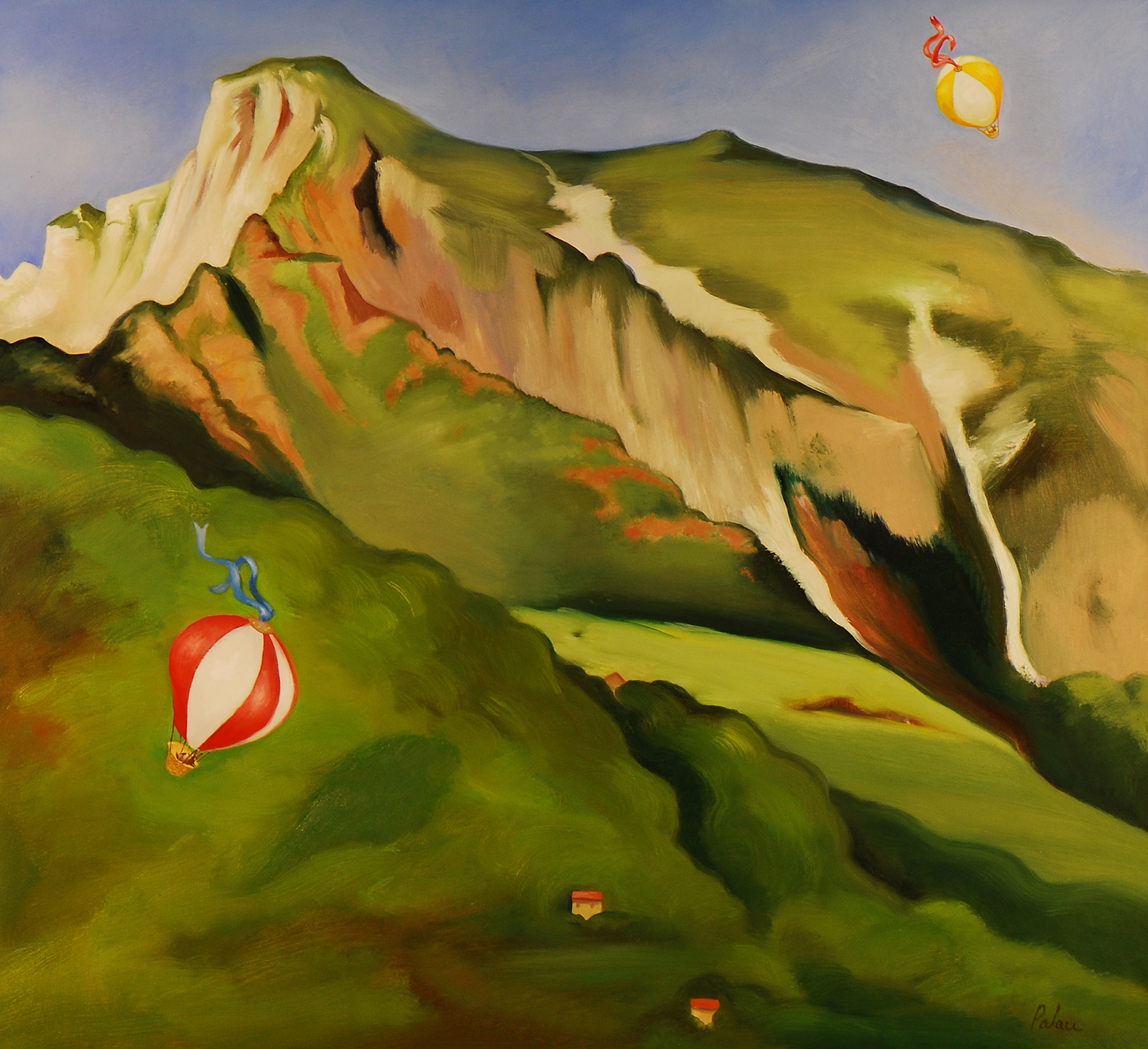 Balloon Trip, Fleur Palau, oil on canvas 24 x 27