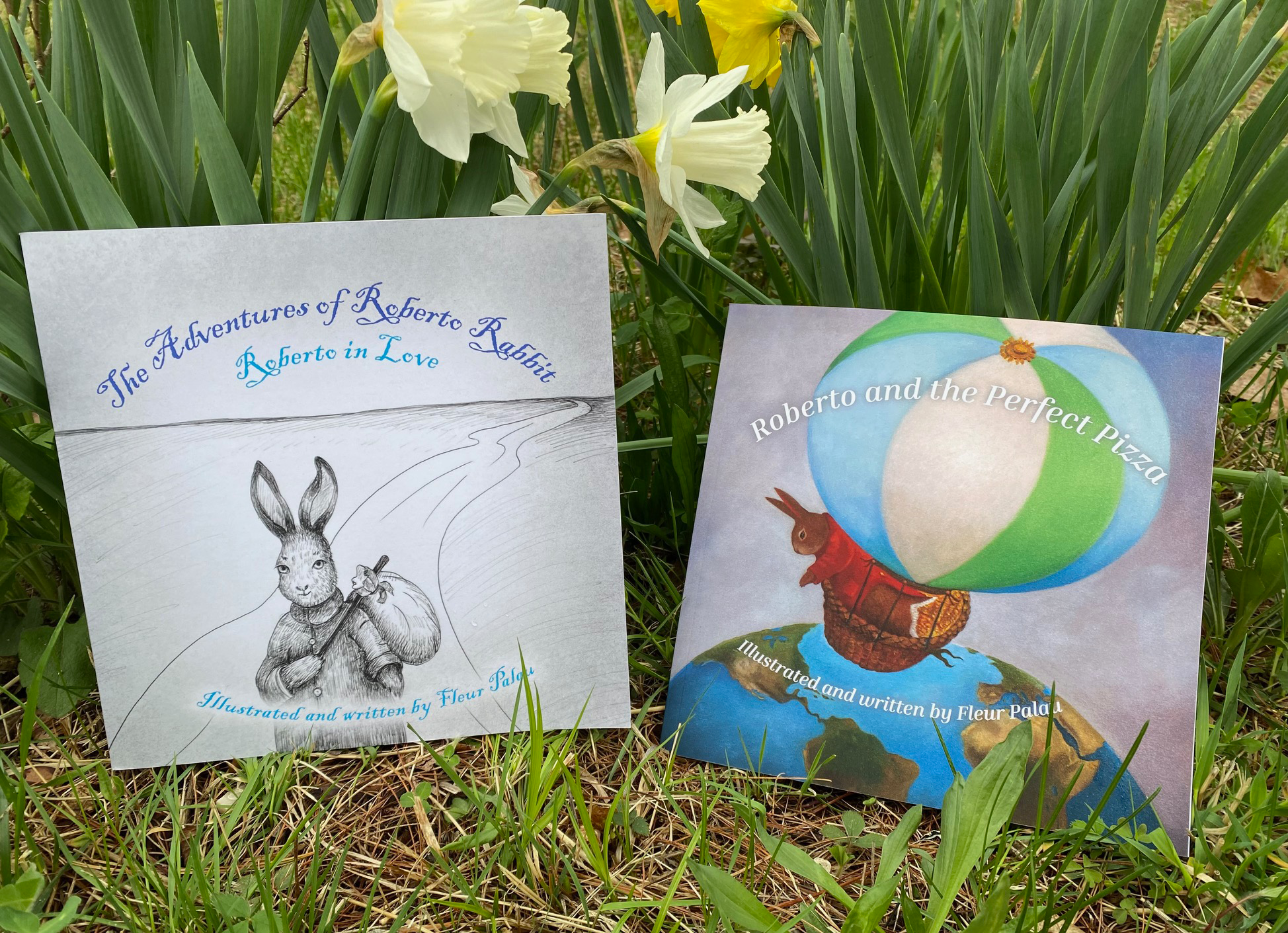 Fleur Palau's Roberto Rabbit Series includes 'The Adventures of Roberto Rabbit: Roberto in Love' and 'Roberto and the Perfect Pizza'. Her books are available on amazon.com.