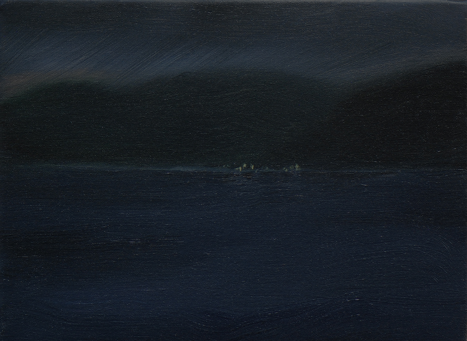 Evening, Rye Beach - Fleur Palau, oil on canvas