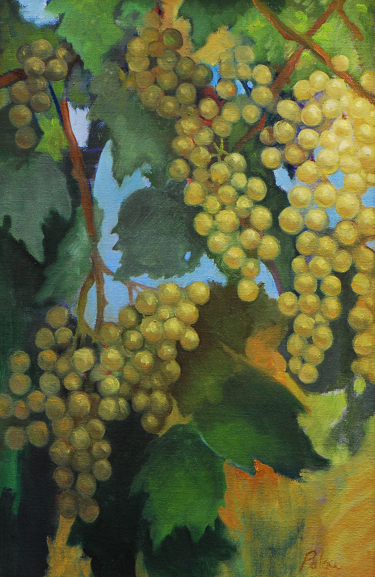 Late Summer Harvest, Fleur Palau, oil on canvas 14 x 8