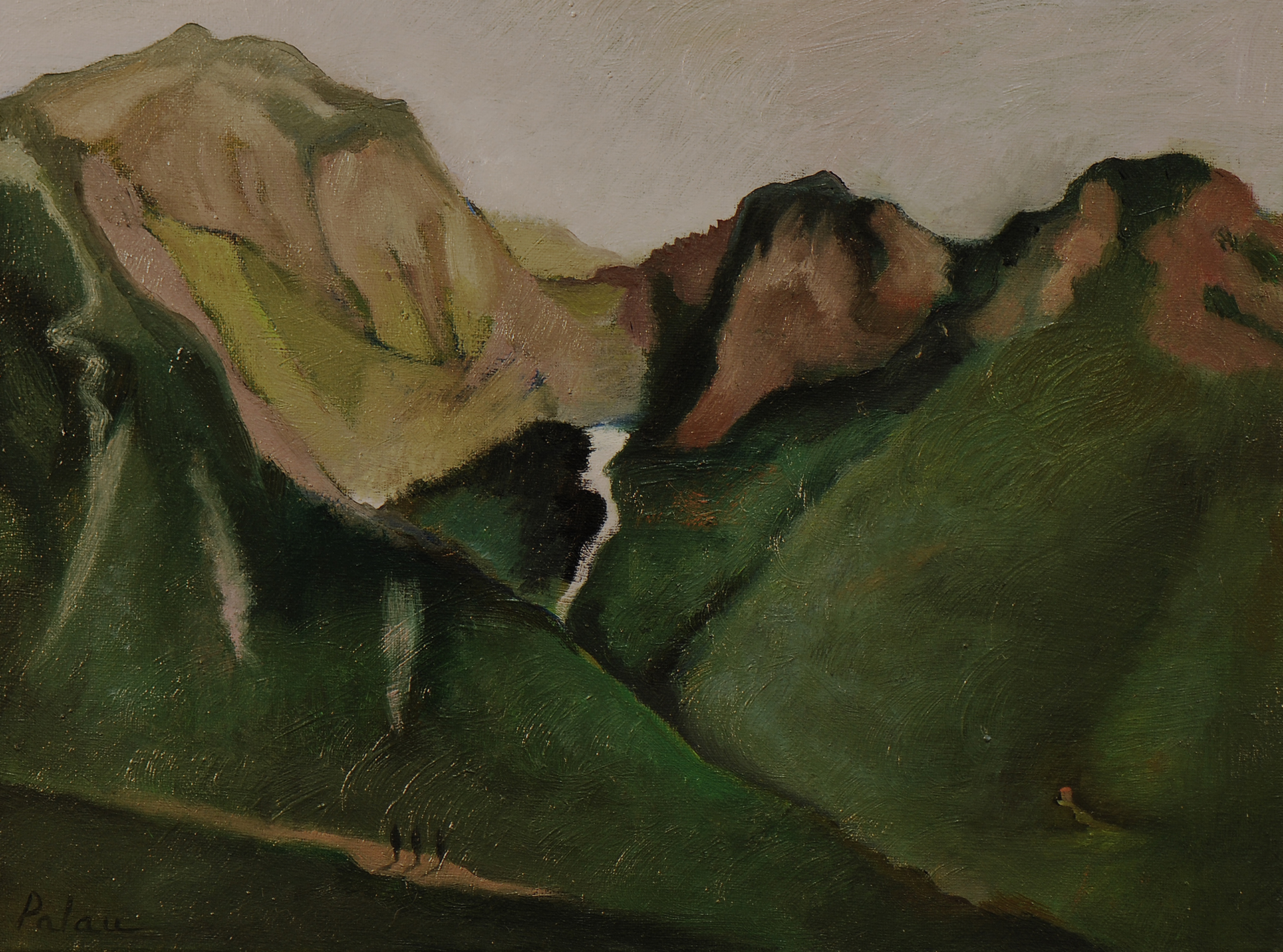 Quarries in Northern Tuscany, Fleur Palau - oil on canvas, 6 x 8
