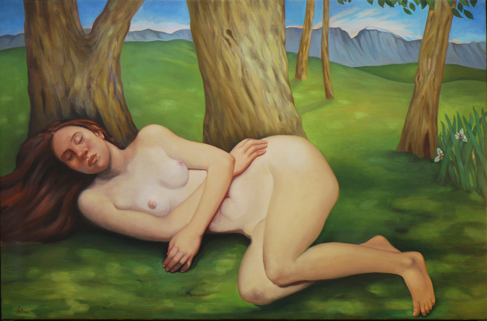 Somnians Silvis, by Fleur Palau, oil on canvas 34x52