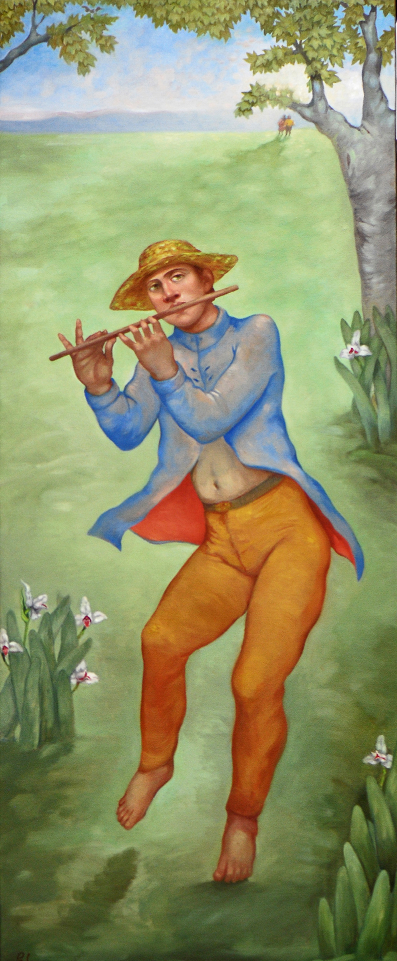 Joy, Fleur Palau, oil on canvas 56 x 22