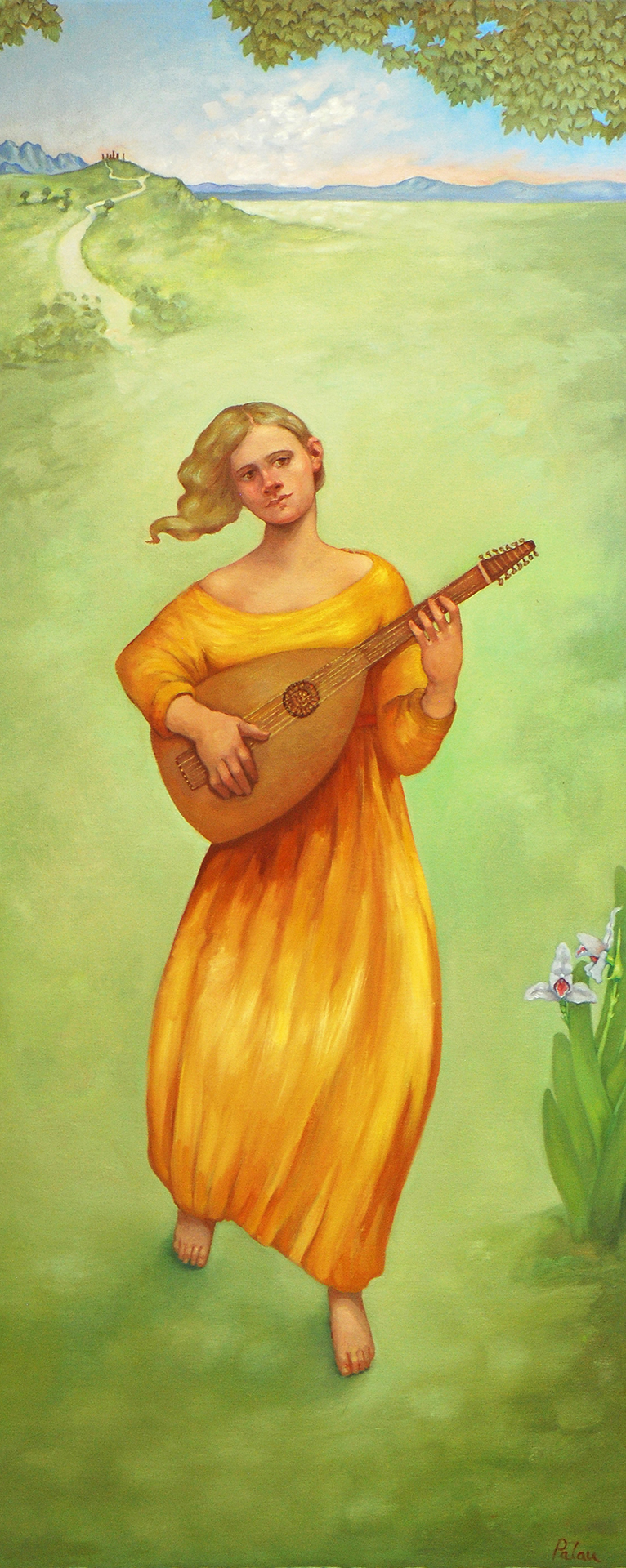 Love, Fleur Palau, oil on canvas 56 x 22