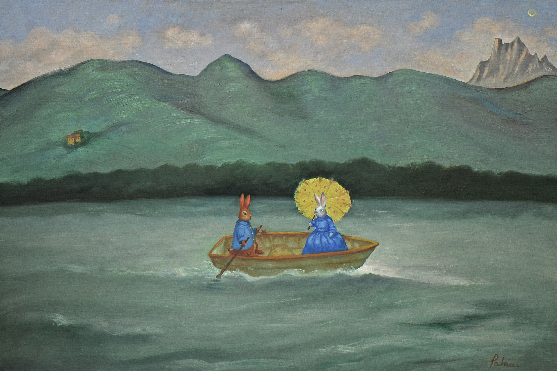 Sunday Jaunt, Fleur Palau, oil on canvas 25 x 36