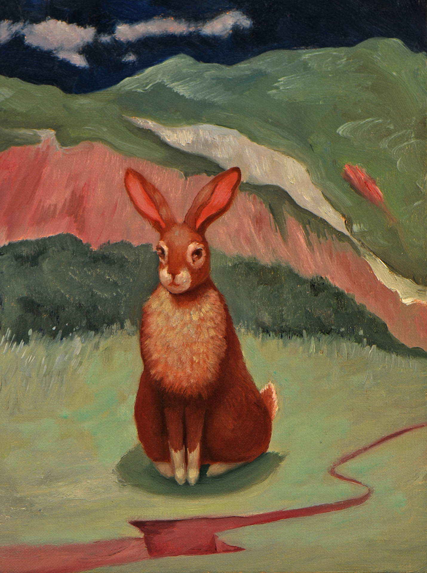 Waiting, Fleur Palau, oil on canvas 10 x 7